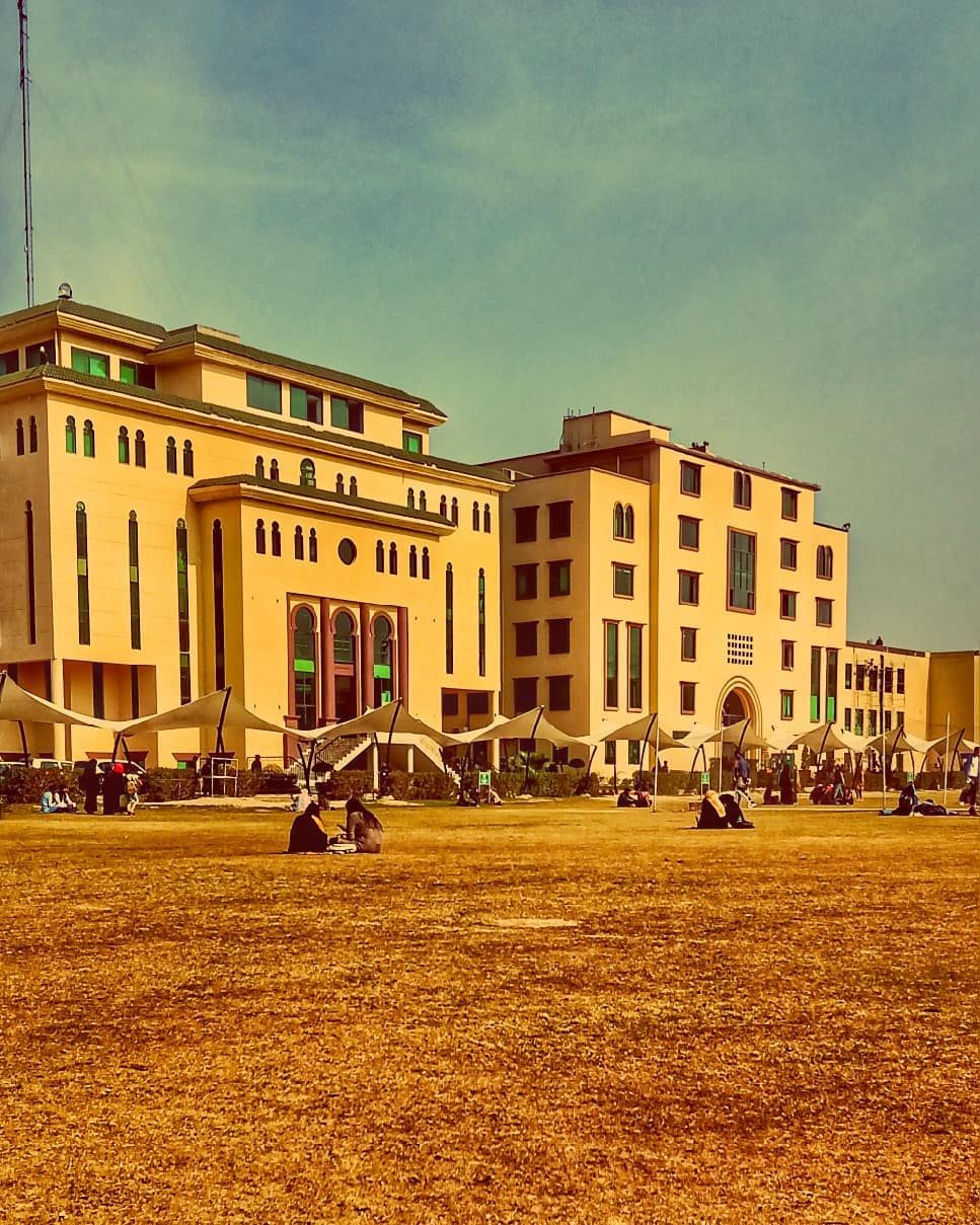 Old Campus, Long Shadows — architecture photograph by Muhammad Azeem