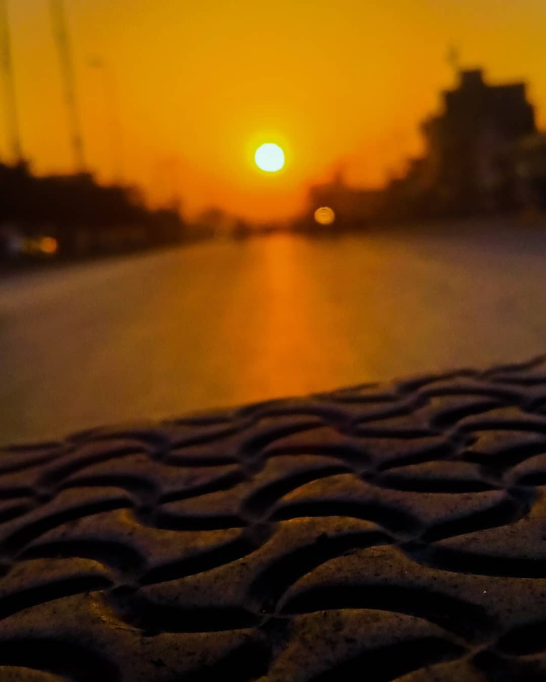 The Road Ends in Gold — golden hour photograph by Muhammad Azeem