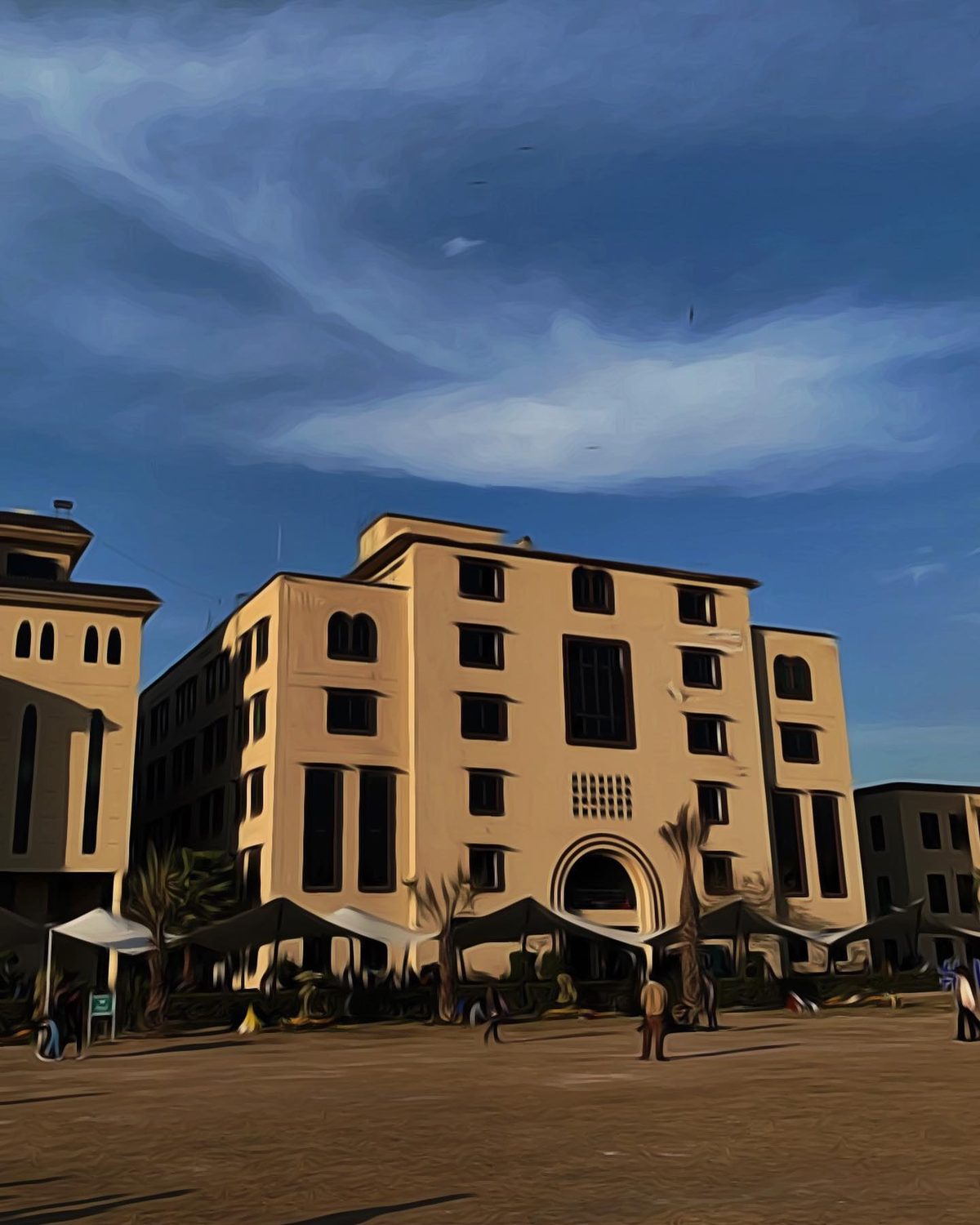 Sandstone, Blue Hour — architecture photograph by Muhammad Azeem